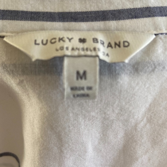 LUCKY BRAND capped sleeve striped button shirt - Picture 8 of 12